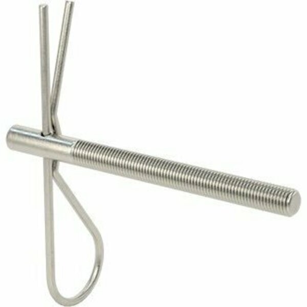 Bsc Preferred Threaded on One End Stud with Cotter Pin 18-8 Stainless Steel 5/16-24 Thread 4 Long 93712A300